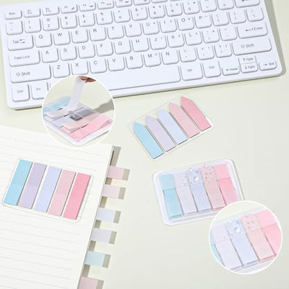 600 Pcs Sticky Indexing Tabs Book Annotation Bookmark Notes Page Markers Sticky Index Tab Post Tabs Flags Stickers for Book Notes Easy Remove Reading Index Folders File Note