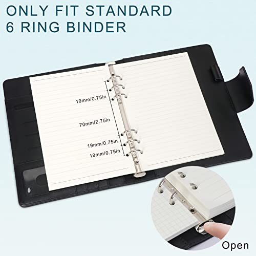 A5 Refill Paper, [3 Pack] Toplive 100GSM Thick Refillable 6 Hole Filler Inserts - 135 Sheets (270 Pages) for 6 Ring Binder Journal Notebook, Lined - style: 3Pack Lined Paper