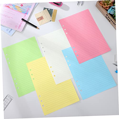 NUOBESTY 50pcs Planner Refill Paper Loose Leaf Binder Filler Paper College Ruled Notebook Refills