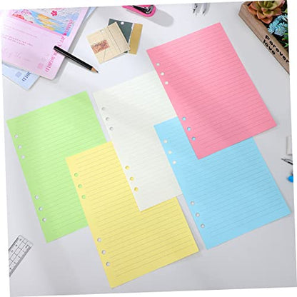 NUOBESTY 50pcs Planner Refill Paper Loose Leaf Binder Filler Paper College Ruled Notebook Refills