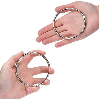 Mr. Pen- Loose Leaf Binder Book Rings, 3 Inch, 10 Pack | Metal Binder Rings for Index Cards, Flash Cards, Notebooks, Scrapbook, Keychains, School, Home, Office, Silver - color: Silver, size: 3", 10 Pack