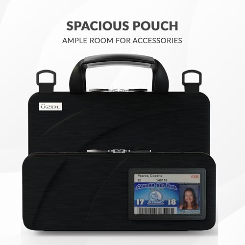 UZBL 13-14 inch Always on Pouch Work In Case For Chromebook and Laptops, Designed For Students, Classrooms, and Business - color: Black Fabric