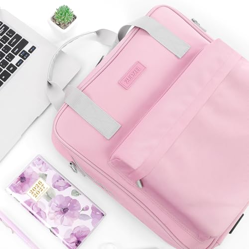 Zipper Binder 3 Ring with Shoulder Strap and Handle, Pink 2 Inch 3 Ring Binder with Zipper, Extra Pockets Holds 500 Sheets, Waterproof Trapper Keeper for Middle School & Work Organizer - color: Pink