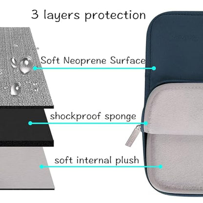 MOSISO Laptop Case 13 inch, 13 inch Laptop Sleeve Bag Compatible with MacBook Neo/Air M5 M4 M3 M2 M1 2026-2018 / Pro M2 M1 2026-2016, Neoprene Computer Sleeve Bag with Small Case, Haze Blue - color: Haze Blue, size: 13 inch