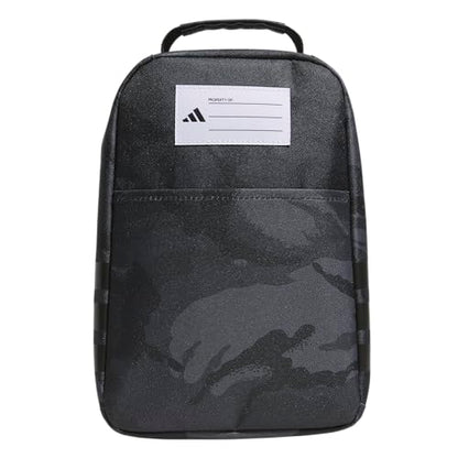 adidas Kids Santiago Lunch Bag for Girls & Boys – Insulated Cooler Lunchbox, 8L - color: 4.0/Woodland Essential Camo Grey Six/ Black/ Better Scarlett