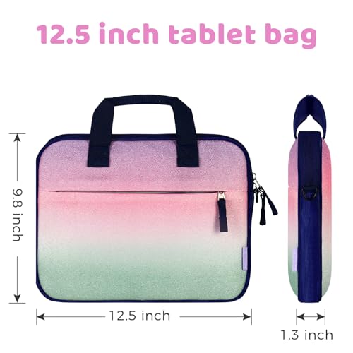Choco Mocha Kids Tablet Sleeve Bag for Boys & Girls, (10-12.5Inch) - color: Glitter-rainbow 12.5inch, size: 12.5inch(12.5 x 9.8 x 1.3)