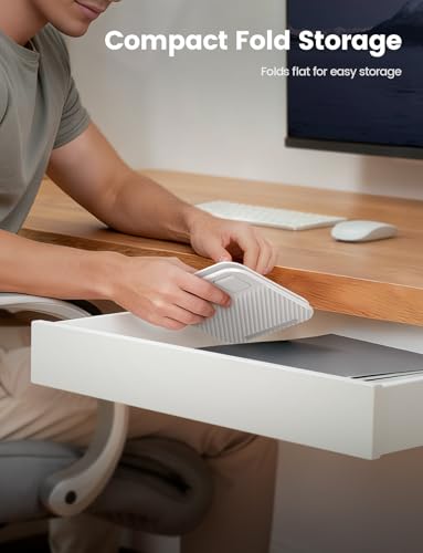 Lamicall Adjustable iPad Stand for Desk, Ultra-Slim Foldable, 360° Rotation | [Foldable Ultra-Slim][ 360°Rotation Base] Heavy-Duty Tablet Holder Stand for 4.7-13" iPad Pro Air Mini E-Reader Kindle Tabs - color: White