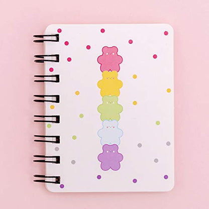 Yansanido Small Spiral Notebook, 4 Pcs 3.14 Inch x 4.13 Inch 4 Style Design Thick Hardcover Blank Pages 80 Sheets -160 Pages Journals for Study and Notes(Spiral 3.14 x4.13 Inch 4set, 3.14 x4.13 Inch)