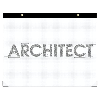 Large Engineering Graph Paper Pad - 50 Sheets/100 Pages, 22" x 17" Quadrille Grid Paper for Drafting, Engineering, Blueprint Drawing, Architect Designers, 4"x4" Blue Grid Paper, Giant Drafting Pad