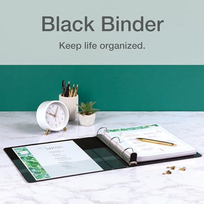 Cardinal 3 Ring Binder, Binders for School & Office, Durable 4 Inch Premier Easy Open Binder, ONE-Touch Locking Slant-D Rings, 880-Sheet Capacity, ClearVue Cover, PVC-Free, Black (10341) (Pack of 6) - size: 4-Inch (Pack of 6)
