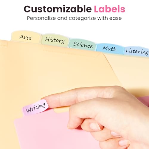 Sooez 8-Tab Binder Dividers with Two Pockets, 8 Tabs Dividers for 3 Ring Binder Organizers, 3-Hole Plastic Sheets Protectors for US Letter Size, School, College, Office Supplies, Pastels, Set of 3 - size: 3 Sets
