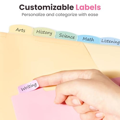 Sooez 8-Tab Binder Dividers with Two Pockets, 8 Tabs Dividers for 3 Ring Binder Organizers, 3-Hole Plastic Sheets Protectors for US Letter Size, School, College, Office Supplies, Pastels, Set of 3 - size: 3 Sets