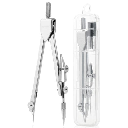 Mr. Pen- Compass for Geometry, Silver with Extra Leads | Metal Compass Drawing Compass, Geometry Compass, Math Compass, Compass Drawing, Drafting Compass, Drafting Tools