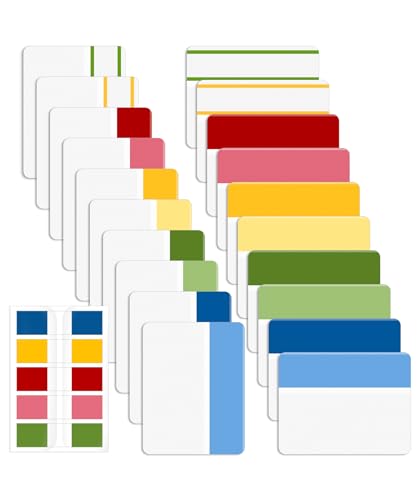 Mr. Pen- Sticky Index Tabs, 500 Pcs, 21 Sets, Colorful | Writable Colored Pages Markers Labels for Reading Notes, Books, Binders, Notebook, Folders and Classify Files - color: Jewels