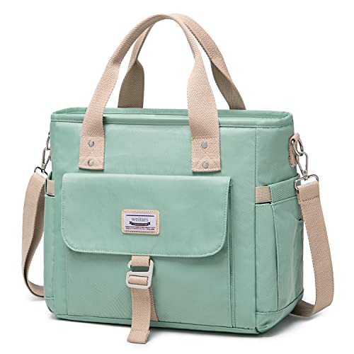 Weitars Insulated Lunch Bag for Men Women,Leak Proof Lunch Box for Work,Large Lunch Tote Bag With Removable Shoulder Strap with Side Pockets,Reusable Lunch Cooler Bag For Picnic Hiking - color: Green
