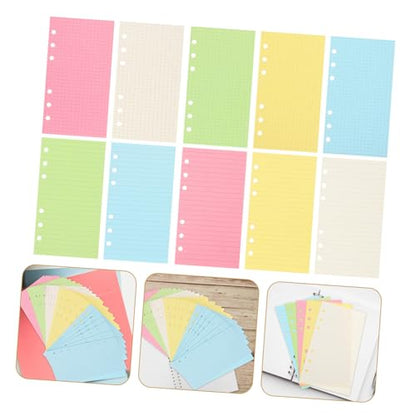 NUOBESTY 2sets Loose Leaf Paper College Ruled Notebook Refills Filler Paper for Study Planner