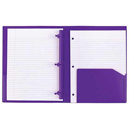 Five Star 2 Pocket Folders with Prong Fasteners, Folder with Pockets, Plastic, Color Selected For You, 1 Count (34084)