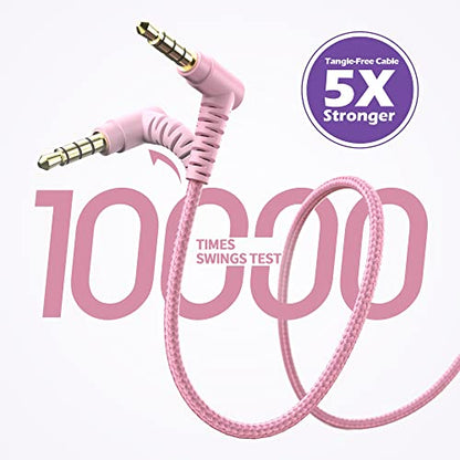 Kids Headphones, Wired Headphones for Kids On Ear with Microphone, 93dB Volume Limiter Headphone for Girls Boys, Foldable Lightweight Headphone for School Learning & Entertainment, Pink Purple - color: Pink Purple