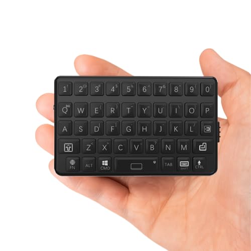 EXknight Mini Keyboard - Wireless Bluetooth Keyboard for iOS, iPhone, iPad, Mac, Android, Smartphone, Tablet & PC Black - color: Black