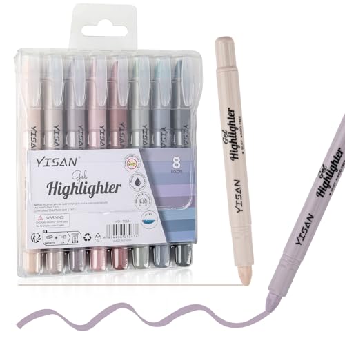 YISAN Bible Highlighter, 8 Dusty Colors | Dry Highlighter, No Bleed, 70634 - color: Dusty