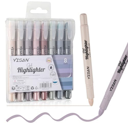 YISAN Bible Highlighter, 8 Dusty Colors | Dry Highlighter, No Bleed, 70634 - color: Dusty