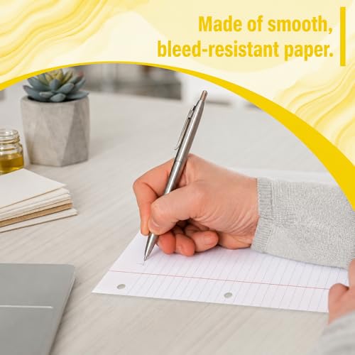 School Supply Boxes | Wide-Ruled Loose Leaf Paper | 12 Pack | 100 Sheets Per Pack, 3-Ring Binder Compatible - color: Wide-Ruled, size: 12 Pack