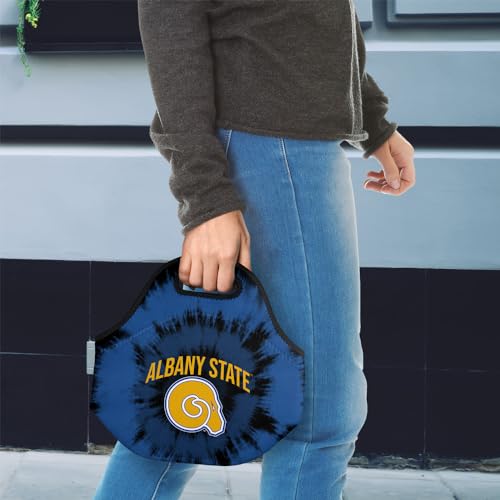 Campus Lab Albany State University Tie-Dye Soft Neoprene Lunch Bag, School - color: Albany State University Golden Rams
