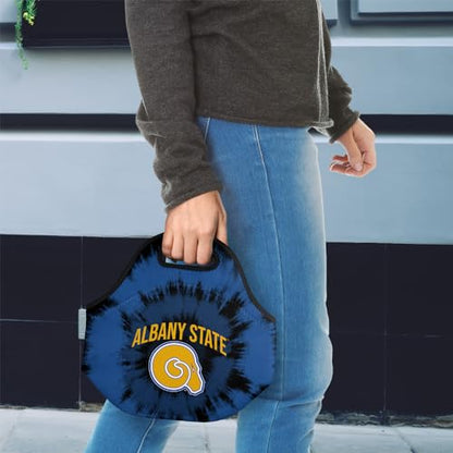 Campus Lab Albany State University Tie-Dye Soft Neoprene Lunch Bag, School - color: Albany State University Golden Rams