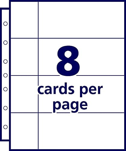 Avery Clear Business Card Organizer Pages for 5.5" x 8.5" Mini Binders, Pack of 5 Holds 40 Cards Total (76025) - style: 1 Pack