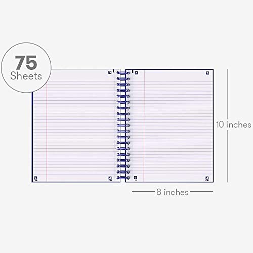 Hamelin, Spiral Notebook, 8x10in, College Ruled, Hardcover, 75shts/150 Pages, 1 Subject Notebook, ELECTRIC Blue - color: ELECTRIC Blue