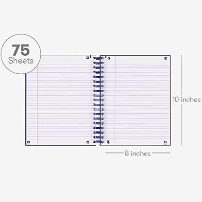 Hamelin, Spiral Notebook, 8x10in, College Ruled, Hardcover, 75shts/150 Pages, 1 Subject Notebook, ELECTRIC Blue - color: ELECTRIC Blue