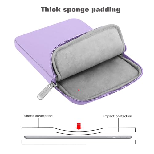 MoKo 9-11 Inch Tablet Sleeve Bag Padded Protetive Carrying Case | Fits New 11inch iPad Air M4, iPad A16 2025, iPad Pro 11 M4, Air 5/4/3, iPad 10/9/8th Gen, Tab S8/S9 11", Lilac - color: Lilac, size: 9-11 inch