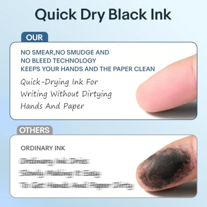 Premium Blue Gel Pens - Smooth Writing, Quick Dry, Set of 12 - Ideal for Journaling, Note-Taking, Art Supplies - color: 12 Blue Black Ink