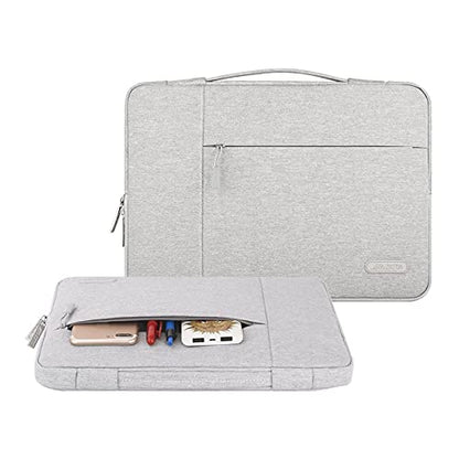 MOSISO Laptop Case 13.3 inch, 13-13.3 inch Laptop Sleeve with Handle Compatible with MacBook Air/Pro 13/Pro 14 M5 M4 M3 M2 M1,HP Dell ASUS Lenovo, Polyester Multifunctional Computer Bag, Gray - color: Gray, size: 13.3 inch