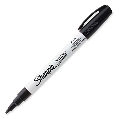 Sharpie - Fine Point Paint Marker [Set of 3], Black, Permanent, Quick drying - size: 3 Count (Pack of 1)