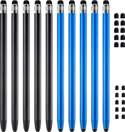 ChaoQ Stylus Pen for Touchscreen, 10pcs Stylus Pen for iPad iPhone Android | High Sensitivity and Precision, Suitable for iPad iPhone Android and All Touch Screens (Black/Blue) - color: 10 Black Blue