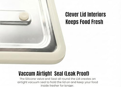 Modaniam Stainless Steel Bento Box, Stainless Steel Lunch Box for Adults, 42 OZ, Metal Lunch Box, Lunch Containers with Compartment, Vanilla, Leak Proof - color: Vanilla: 42 OZ Lunch Box Set