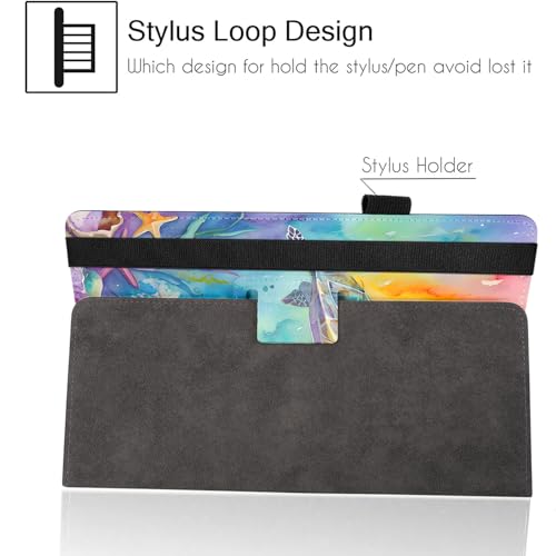 Universal 10 10.1 Inch Android Tablet Case,Slim Folding Stand Cover for All 9"-10.5" Touchscreen Tablet Case with Stylus Pen Holder,Sea Turtle - color: Sea Turtle