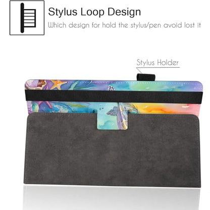 Universal 10 10.1 Inch Android Tablet Case,Slim Folding Stand Cover for All 9"-10.5" Touchscreen Tablet Case with Stylus Pen Holder,Sea Turtle - color: Sea Turtle