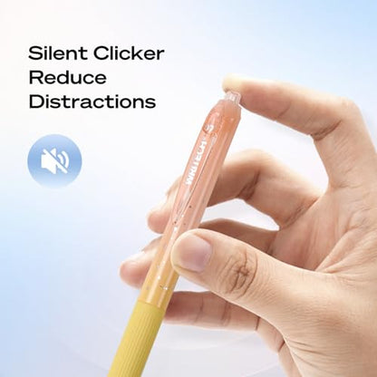 WRITECH Gel Pens Fine Point: Nebula Pen Set 0.7mm Black Ink Retractable 6ct Medium Point Smooth Writing with Aesthetic Gradient Color Barrel for Journaling Note Taking Silent Click No Smear - color: Multicolor1