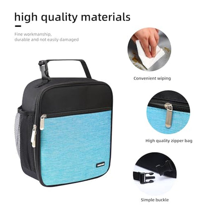Lovoeo Lunch box Lunch bag for men women Insulated Lunchbox Lunch bags for Work Picnic Travel (Thicken blue) - color: Thicken blue