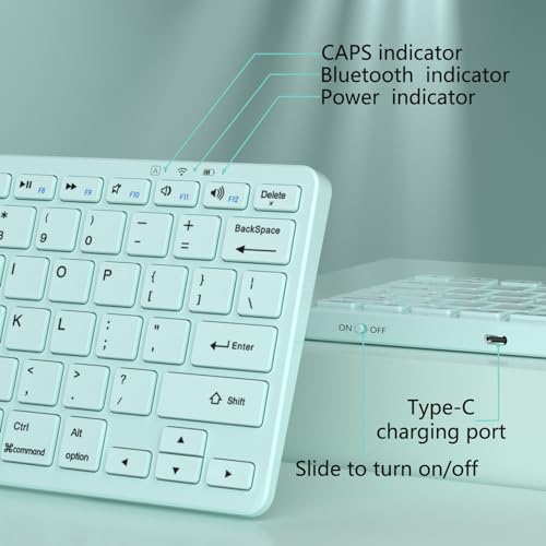 MMK Bluetooth Keyboard, Tablet Keyboard Compatible iPad 11th Generation,iPad 10th/9th/8th & Air 5th/4th, iPda Pro 13/12.9/11-Inch and Air 13/11-Inch Models and More Bluetooth-Enabled Devices-Blue - color: Blue