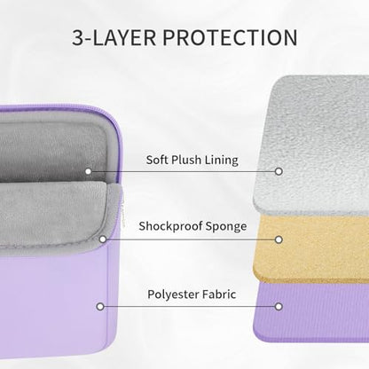 RAINYEAR Laptop Sleeve Case with Front Pocket, 13.3 Inch Protective Portable Case Briefcase Laptop Carrying Bag Cover Compatible with 13.3-14 Inch Laptop PC, 14 Inch MacBook Pro M5 M4 M3 M2 M1, Purple - color: Purple, size: 13.3-14 inch