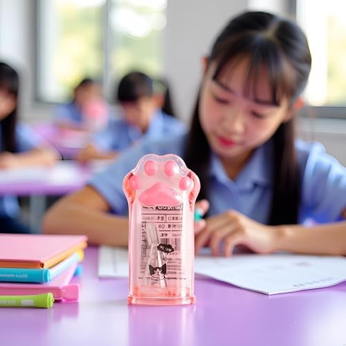 Pink Cute Cat Paw Pencil Sharpener Kawaii School Supplies Student Prize Kids Gift Kawaii Pencil Sharpener Cat Schools Supplies for Girls Cat Lovers Office School Home Writing and Correction Supplies
