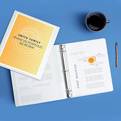 Avery Standard View 3 Ring Binders, 0.5" Round Rings, 100-Sheet Capacity, 0.7 Inch Wide Spine, White Binders, Ideal for Lightweight Organization and Occasional Referencing (12-Pack of 05706) - size: 0.5"