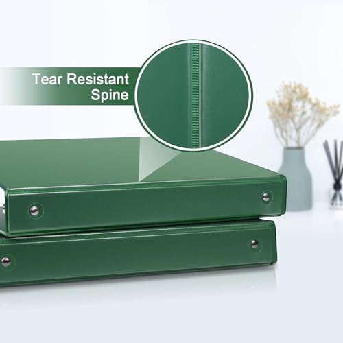 Trail Maker 1 inch Binders (50 Pack), 3 Ring Hardcover Binders in Bulk with Clear View Cover, Pockets for Classroom, Office, Portfolios | Bulk School, Teacher, Office Supplies (Green Only Pack) - color: Green Only Pack