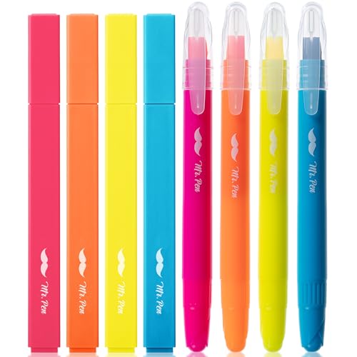 Mr. Pen- Aesthetic Highlighters and Gel Highlighters, 8 Pack | Assorted Color Bible Highlighter No Bleed, No Bleed Highlighter for Bibles, Fast Dry for Bible Journaling, Planner