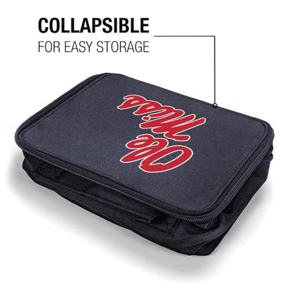Campus Lab University of Mississippi Primary Logo Insulated Soft Sided Lunch Box - Reusable Lunch Bag For School Office Work, BPA Free, Navy - color: University of Mississippi