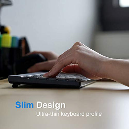 Perixx PERIBOARD-426 Wired Mini Low Profile Keyboard (Wired USB), US English Layout (11665) - style: wired - USB