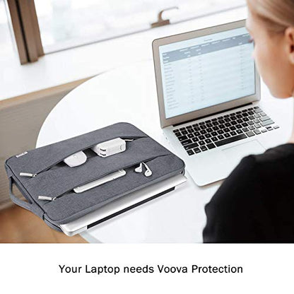 Voova 15.6 16 Inch Laptop Sleeve Case Compatible with MacBook Pro 16 M1/M2/M3/M4 Max 2019-2025, 15.6-16” Hp Lenovo Acer Asus, Waterproof Slim Computer Bag Cover with Handle, Grey - color: Grey, size: 15.6-16 Inch